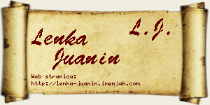 Lenka Juanin vizit kartica